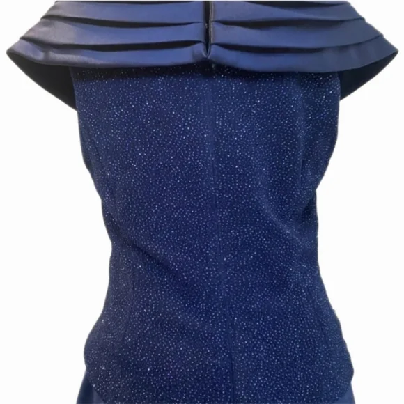 patra navy blue dress Patra Navy Beaded Gown, Size 16
